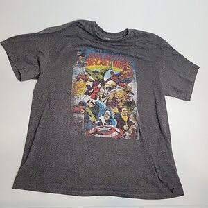 Vintage Marvel Super Heroes Secret Wars T-shirt Adult XL Gray